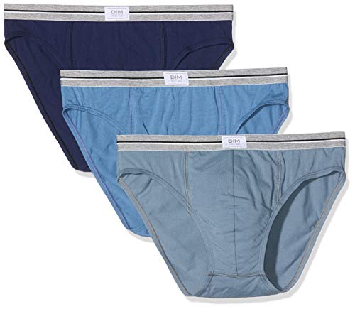 Dim Slip Ultra Resist Stretch-Baumwolle Herren x3, Jeansblau/Mausgrau/Jeansblau, L von DIM