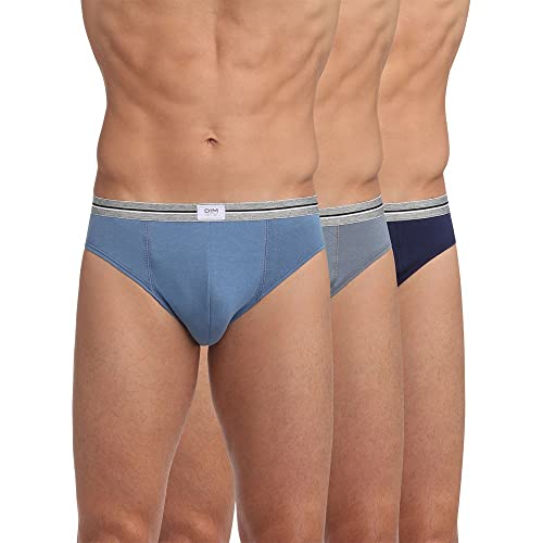Dim Herren Slip Ultra-Resist Baumwolle Stretch x3 Jeansblau/Mausgrau/Denimblau 4XL von DIM