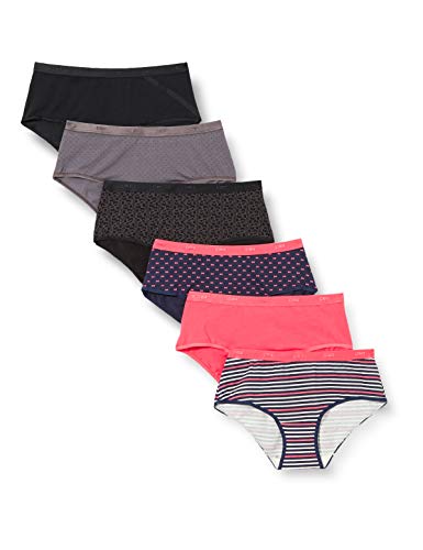 Dim Hipster Les Pockets Baumwolle Multipack Damen x6, Multicolor, L von DIM