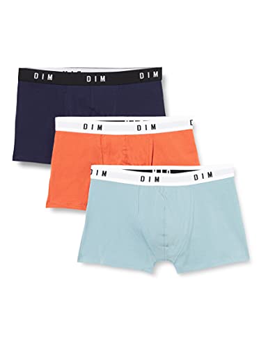 Dim Men Boxer Homme Originals X3 Retroshorts, Rauchblau/Rot/Denimblau, XL von DIM