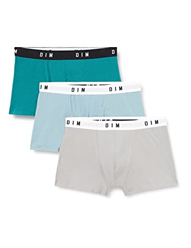 Dim Men Boxer Homme Originals X3 Retroshorts, Stahl/Smaragdgrün/Rauchblau, M von DIM