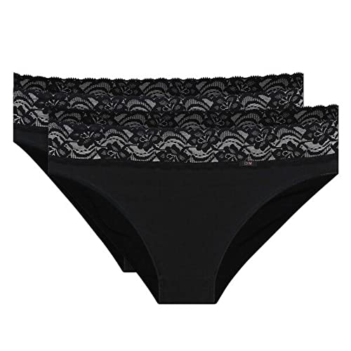 Dim Slip Women Midi Cotton Feminine x2 Schwarz XXS-XS von Dim
