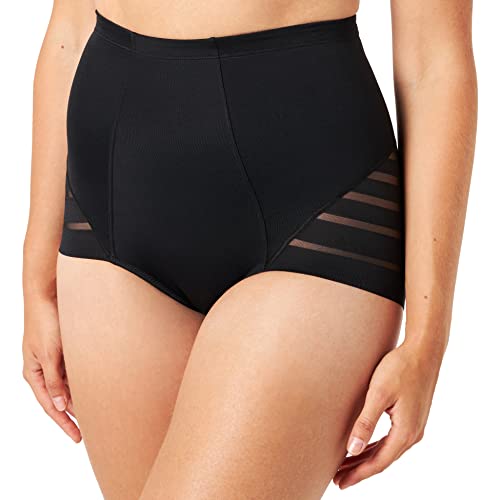 Dim Damen Slip Hohe Taille Diam's Control Medium Flacher Bauch-Effekt x1 Schwarz XS von Dim