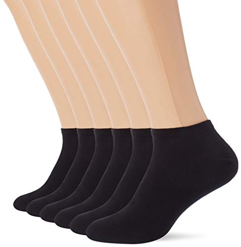 Dim Socken Kurze Klassische Atmungsaktive Baumwollsocken Herren x6, Black, 39-42 von DIM