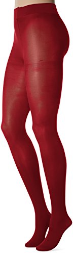 Dim Damenstrumpfhose Opaque Velouté 50D x1 Intensives Rot L-XL von DIM