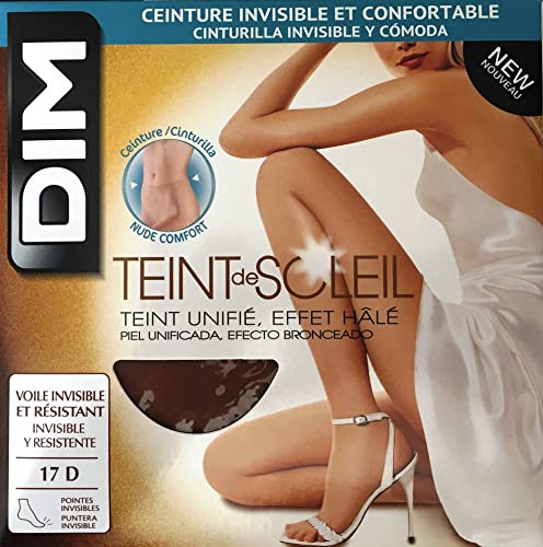 Dim Strumpfhosen Teint De Soleil Bräunungseffekt Damen x1, Beige, M von DIM