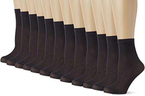 Dim Socken Ecodim Semi Opaque Multipack Damen x12, Black, One Size von DIM