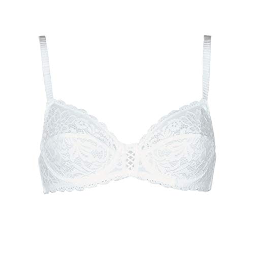 Dim Women Soutien-Gorge 3/4 Cup Avec Armatures Sublim Dentelle Bügel-BH, Weiß (weiß 0hy), 60E von DIM