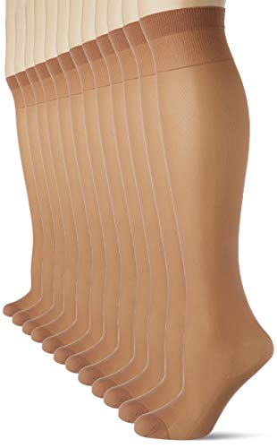 Dim Kniestrümpfe Ecodim Multipack Damen x12, Beige, One Size von DIM