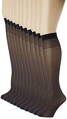 Dim Kniestrümpfe Ecodim Multipack Damen x12, Black, One Size von DIM