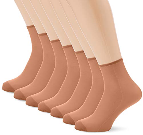 Dim Socken Kurze Socken Beauty Resist Komfort Damen x6, Beige, One Size von DIM