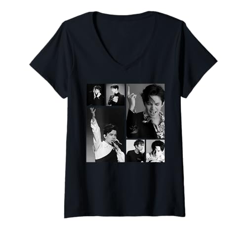 Damen Mein Lieblings-Dimash inspirierte die Musikkunst von Dear Dears Forever T-Shirt mit V-Ausschnitt Damen Mein Lieblings-Dimash inspirierte die Musikkunst von Dear Dears Forever T-Shirt mit V-Ausschnitt von Dimash Dear Fans Merch Dear Dears Collection