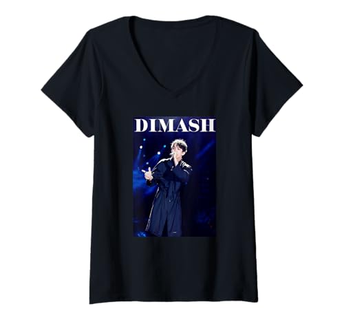 Damen Mein Lieblings-Dimash inspirierte die Musikkunst von Dear Dears Forever T-Shirt mit V-Ausschnitt Damen Mein Lieblings-Dimash inspirierte die Musikkunst von Dear Dears Forever T-Shirt mit V-Ausschnitt von Dimash Dear Fans Merch Dear Dears Collection