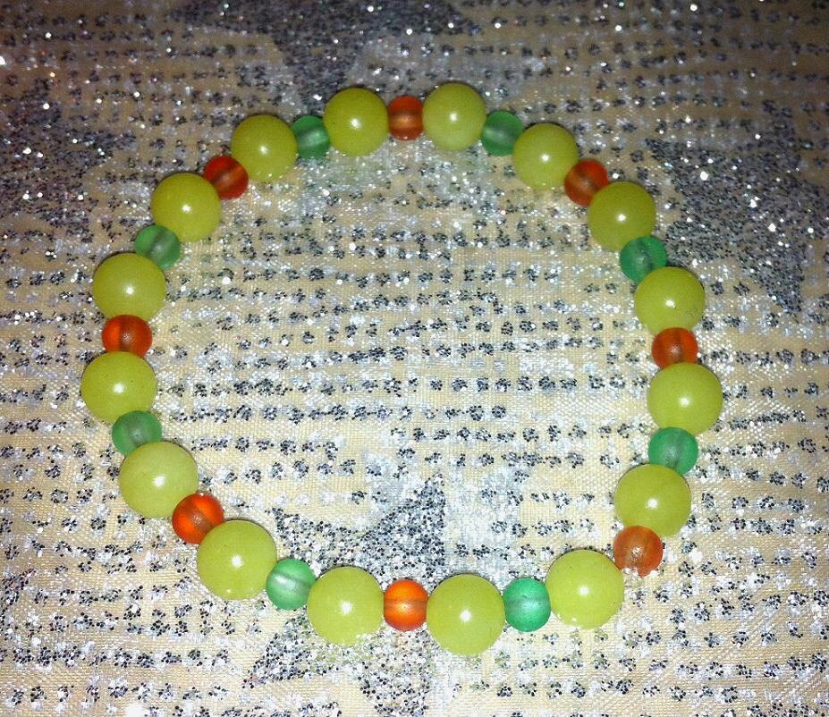 Runde Gelbe Jade Bead Stretch Armbänder Mit Mattierten Glas Spacern Edelstein Schmuck Art Deco Boho Zen Runde Gelbe Jade Bead Stretch Armbänder Mit Mattierten Glas Spacern Edelstein Schmuck Art Deco Boho Zen von DimensionalChainz