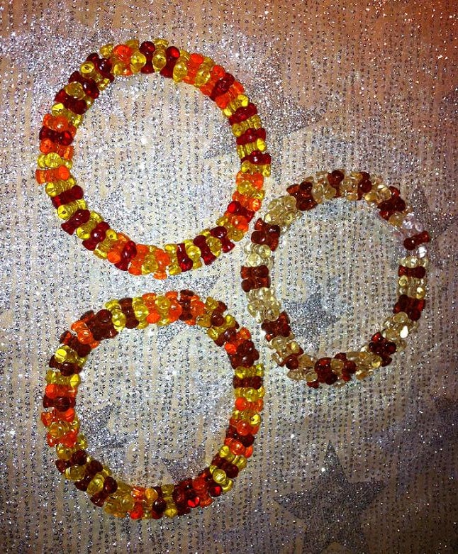 Tri-Bead Stretch Armband 3Er Set - Klare & Opake Farben Glow-In-The-Dark Cyber Rave Club Kandy Tri-Bead Stretch Armband 3Er Set - Klare & Opake Farben Glow-In-The-Dark Cyber Rave Club Kandy von DimensionalChainz