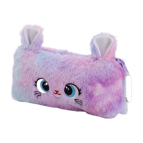 DimyFew Federmäppchen mit Großer Kapazität, Multifunktionales Federmäppchen, Tragbare Kosmetiktasche, Aufbewahrungstasche mit Reißverschluss, Schreibwaren Org, Lila von DimyFew