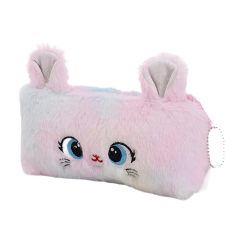 DimyFew Federmäppchen mit Großer Kapazität, Multifunktionales Federmäppchen, Tragbare Kosmetiktasche, Aufbewahrungstasche mit Reißverschluss, Schreibwaren Org, Rosa von DimyFew