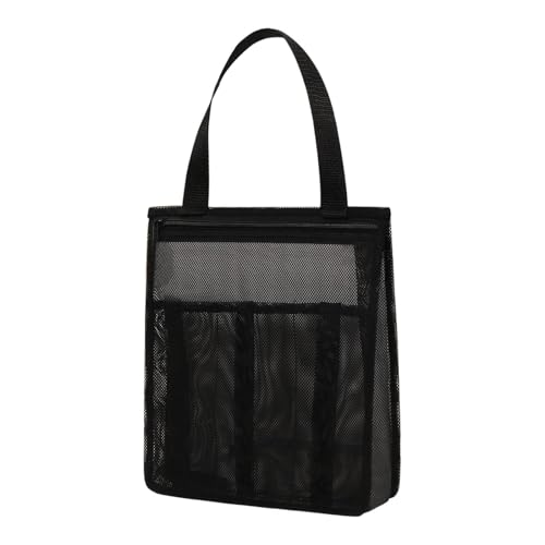 DimyFew Tragbarer Mesh Badezimmer Organizer 25x9x30cm Schnelltrocknende Kulturtasche Ideal für Reisen Strand Camping Frauen Und, Schwarz von DimyFew
