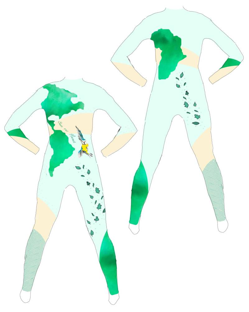 Voltigieranzug „World" Grün von DinDesignKreationen