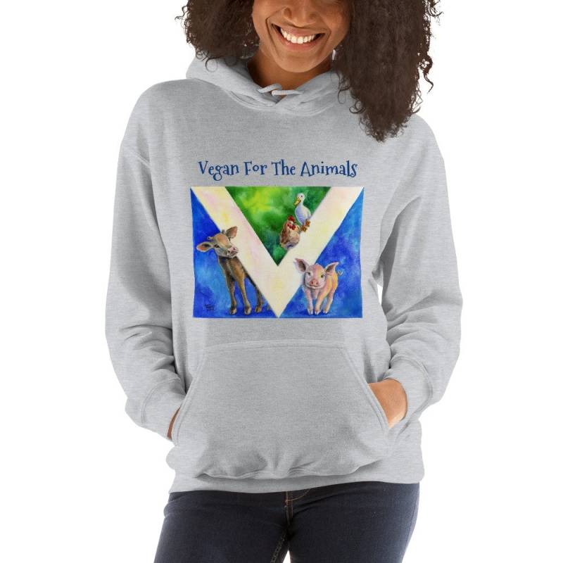 Veganer Hoodie, Vegan Flag Flag Sweatshirt, Kapuzenfleece Geschenk Für Veganer, Tierrechte, Die Tiere Veganer Hoodie, Vegan Flag Flag Sweatshirt, Kapuzenfleece Geschenk Für Veganer, Tierrechte, Die Tiere von DinaFarrisAppelArt