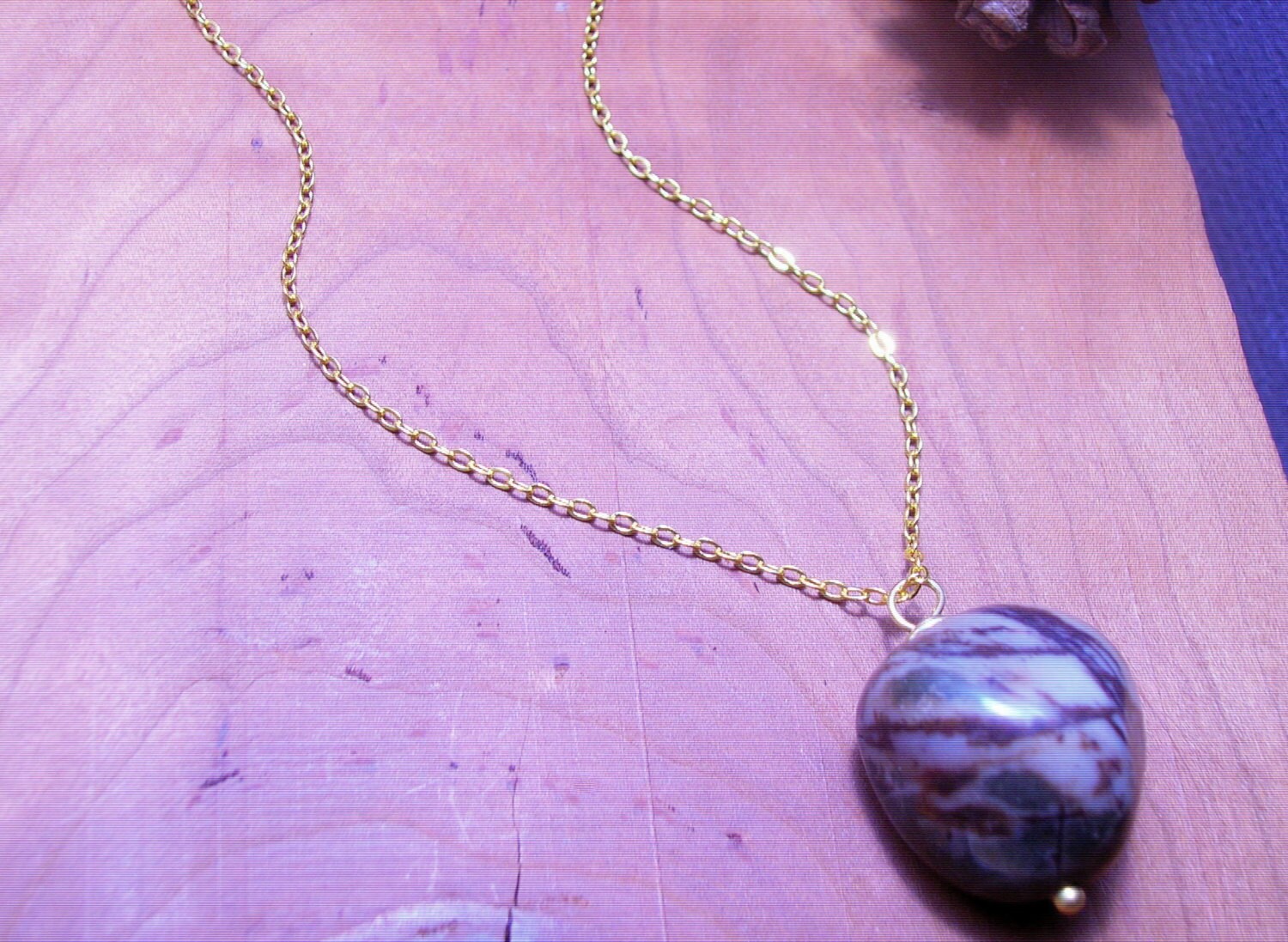 Naturstein Pinsel Strich Halskette von DinaMichelleJewelry