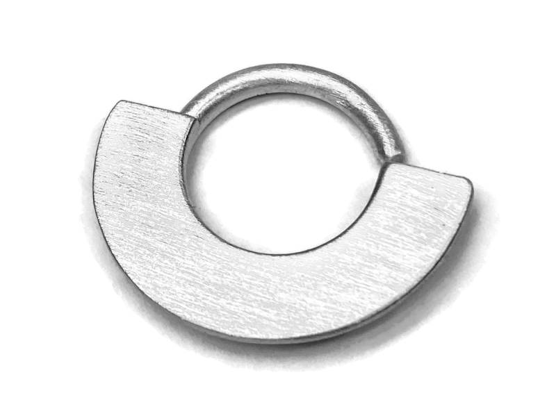 Breiter Sterling Silber Septum Ring - Nickelfrei ~ Satin Finish von DinanRings
