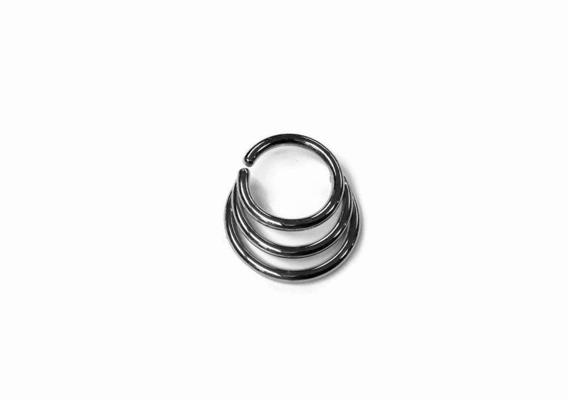 Dreilagiger Septum Ring ~ Dreifach Nasen Hoop Nickelfreies Sterling Silber 3 in 1 Stacked Daith Piercing Einfacher Schmuck Dreilagiger Septum Ring ~ Dreifach Nasen Hoop Nickelfreies Sterling Silber 3 in 1 Stacked Daith Piercing Einfacher Schmuck von DinanRings