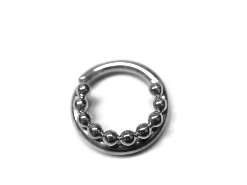 Einfacher Kleiner Perlen Snug Septum Ring - Nasenloch Hoop Sterling Silber Helix Rook Conch Tragus Daith Einfacher Kleiner Perlen Snug Septum Ring - Nasenloch Hoop Sterling Silber Helix Rook Conch Tragus Daith von DinanRings