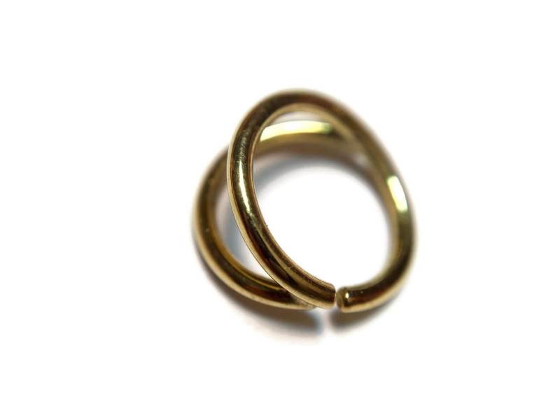 Massiver 14K Gelbgold Doppellagiger Septum Ring - Creolen Piercing Helix Turm Daith Tragus Conch Nasenloch Massives Gold Massiver 14K Gelbgold Doppellagiger Septum Ring - Creolen Piercing Helix Turm Daith Tragus Conch Nasenloch Massives Gold von DinanRings