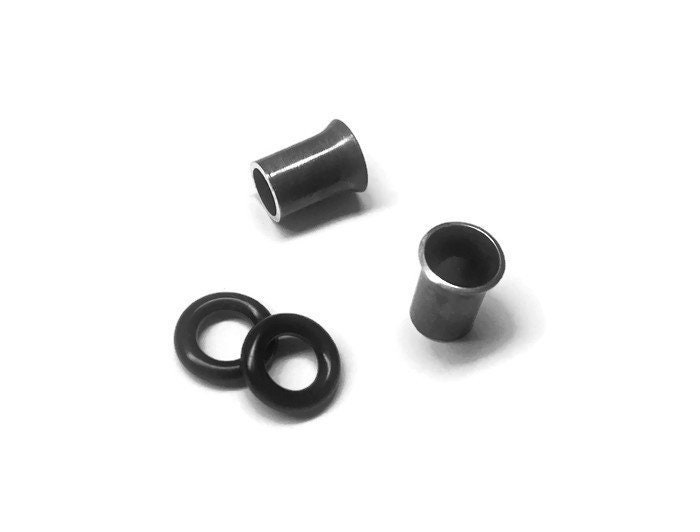 Oxidierte Sterling Gauges ~ Gestreckte Ohrläppchen Schwarz Und Silber Plugs Einfache Ohr Ohrringe Als Paar Verkauft Oxidierte Sterling Gauges ~ Gestreckte Ohrläppchen Schwarz Und Silber Plugs Einfache Ohr Ohrringe Als Paar Verkauft von DinanRings