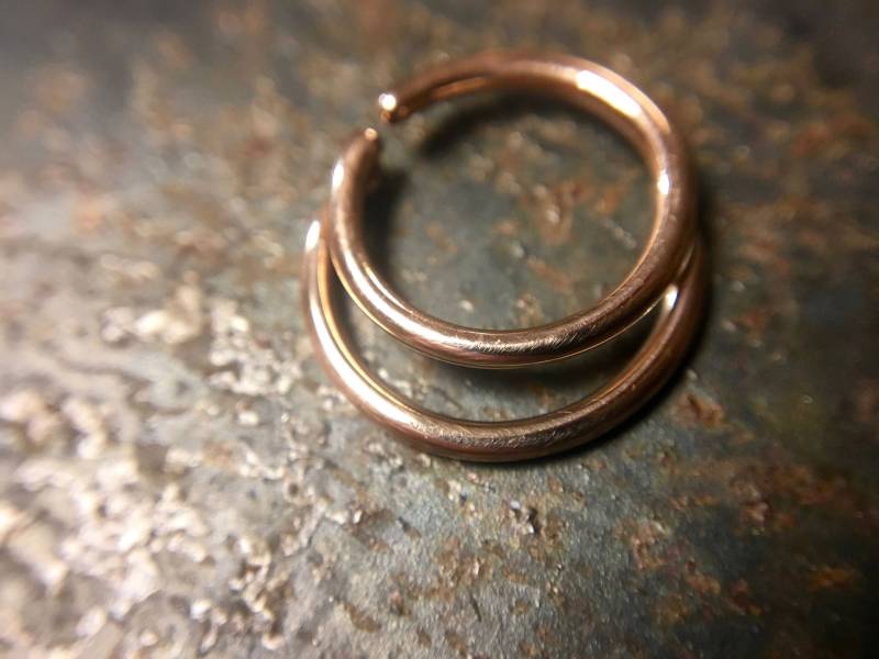 Rose Gold Doppel Hoop Septum Ring Rose Gold Doppel Hoop Septum Ring von DinanRings