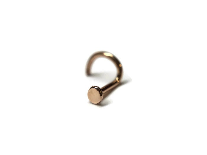 Rosegold Scheibe Nasenstecker ~ 2 Mm Flacher Kreis Nasenloch Piercing Einfache Nasenschraube Getauchtes Sterlingsilber Nasenschmuck Rosegold Scheibe Nasenstecker ~ 2 Mm Flacher Kreis Nasenloch Piercing Einfache Nasenschraube Getauchtes Sterlingsilber Nasenschmuck von DinanRings