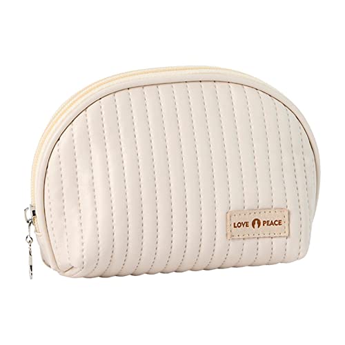 Kosmetik-Organizer-Tasche – tragbare Make-up-Tasche, Make-up-Tasche für Frauen | Multifunktionale Kosmetiktasche, Kosmetiktasche in Kuchenform, halbrund, Tasche, beige, Se référer au descriptif, Siehe von Dinchaakuarry