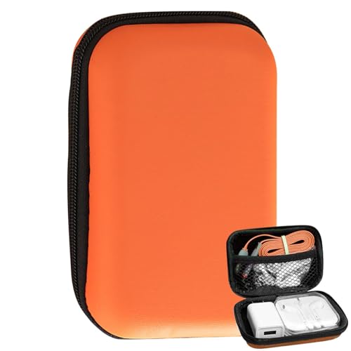 Tech Organizer-Tasche – kompakte Kabel-Aufbewahrungstasche, Reise-Elektronik-Zubehörtasche, praktischer Gadget-Träger, wasserdichte Reißverschlusstasche, Kabelhalter für Ohrhörer, USB-Kabel, Akku von Dinchaakuarry