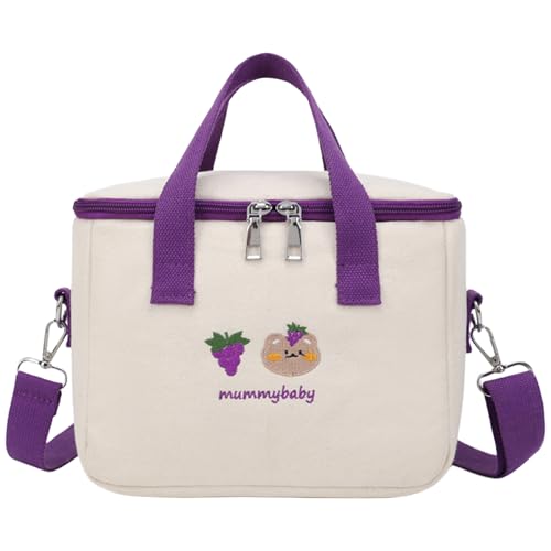 Tragetasche – Windeltaschen mit großer Kapazität mit isoliertem Fach | passgenauer Baby-Organizer für Mädchen und, Elegante Mama-Tasche für das Krankenhaus, blasslila, Se référer au descriptif von Dinchaakuarry