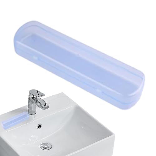Zahnbürste Reisefall, Zahnbürstenetui für Reisen - Portable Zahnbürste Organizer,Lecksicherer hygienischer Zahnbürstenhalter für Reisekampf RV Road Trip Sink Vanity, balu, Lagringsbana von Dinchaakuarry