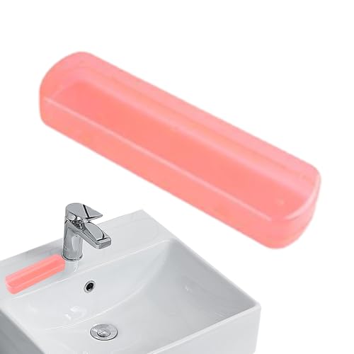 Zahnbürste Reisefall, Zahnbürstenetui für Reisen - Portable Zahnbürste Organizer,Lecksicherer hygienischer Zahnbürstenhalter für Reisekampf RV Road Trip Sink Vanity, rosa, Lagringsbana von Dinchaakuarry