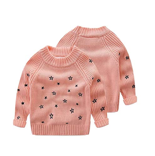 Ding&ng Kinderpullover, Herbst- und Winterpullover für Mädchen, Pullover, warme Pullover-Pink_110 von Ding&ng