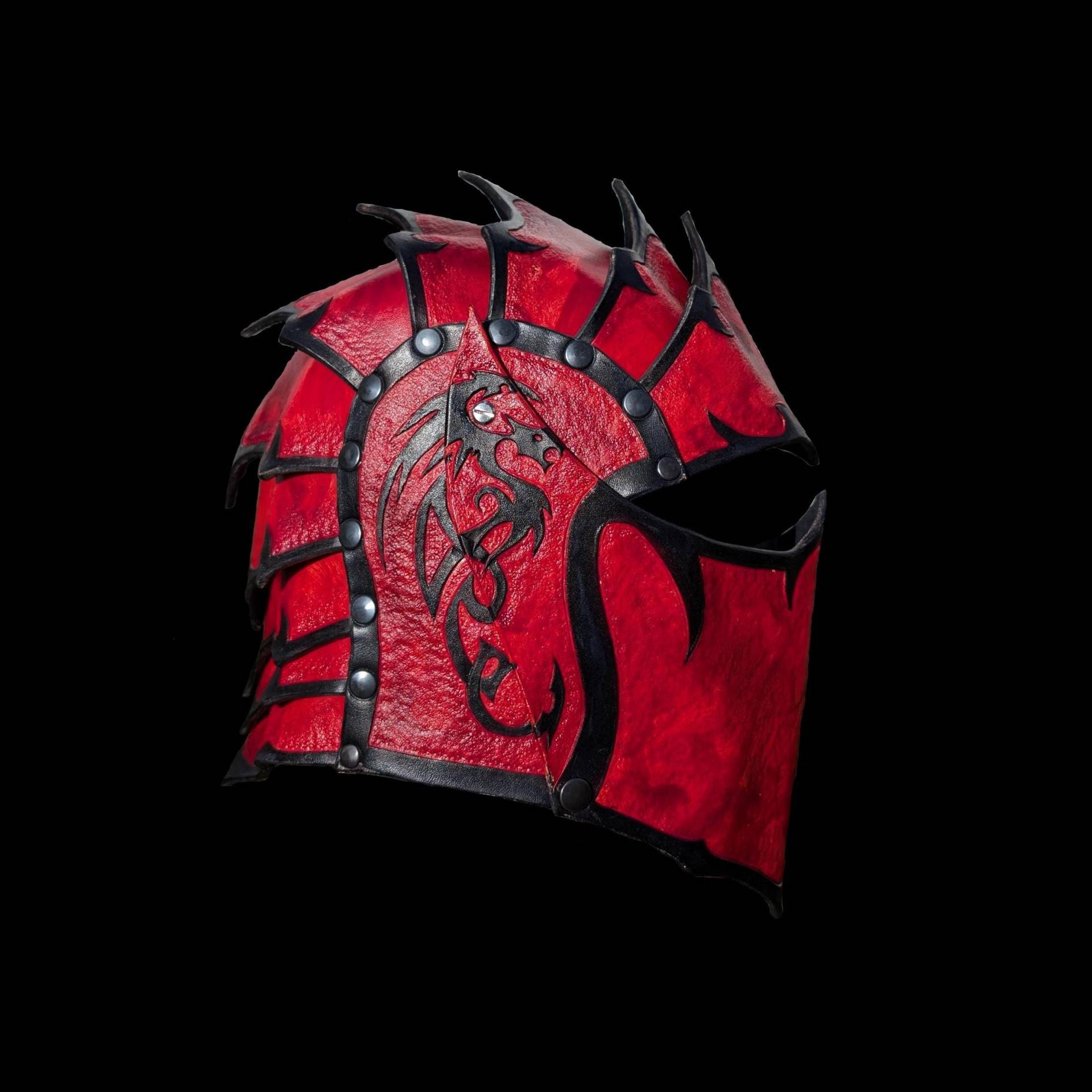 Fantasy Leder Drachenhelm von DingenManufacturyy