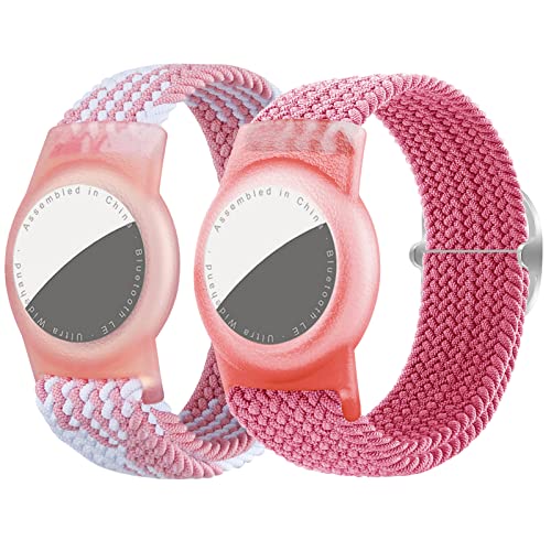 Dingfeiyu 2 Stück Nylon AirTag Armband Kinder Wasserdicht, Anti-Lost, Anti-Kratz-Schutz für die Positionierung des Bracelet für AirTag von Dingfeiyu