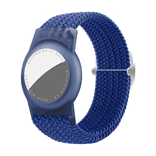 Dingfeiyu Nylon für AirTag Armband Kinder Wasserdicht, Anti-Lost, Anti-Kratz-Schutz für die Positionierung des Bracelet für AirTag (blau) von Dingfeiyu