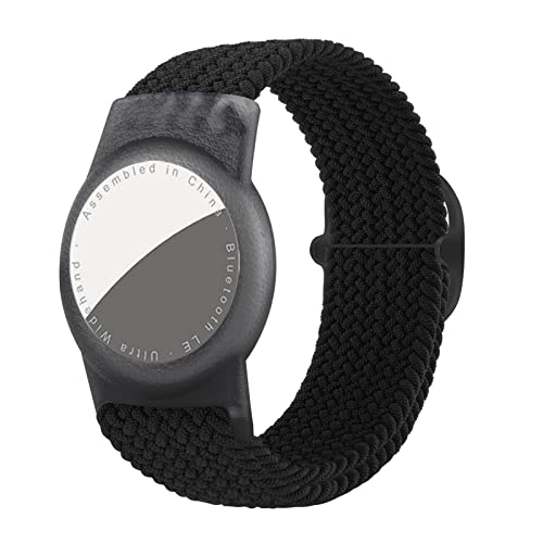 Dingfeiyu Nylon für AirTag Armband Kinder Wasserdicht, Anti-Lost, Anti-Kratz-Schutz für die Positionierung des Bracelet für AirTag (schwarz) von Dingfeiyu