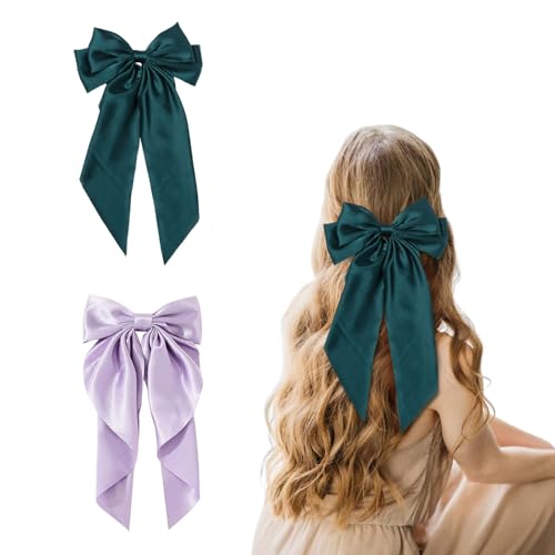 Dinghaole 2 Stück Haarschleife Haarspange Mit Schleife, Haarschleifen Clips, Haarspangen mit großer Schleife, Haarschleifen Damen Haarspangen mit Schleife, Schleife Haare für Mädchen Damen von dinghaole