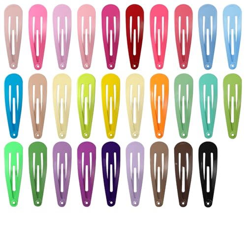 Dinghaole 80 Stück 3cm Metall Haarclips,Bunte Snap Haarklammern,Haarspangen Mädchen,Cute Clips für Baby,Metall Snap Haarklammern in Bonbonfarbe für Party,Mini Baby Haarclips von Dinghaole