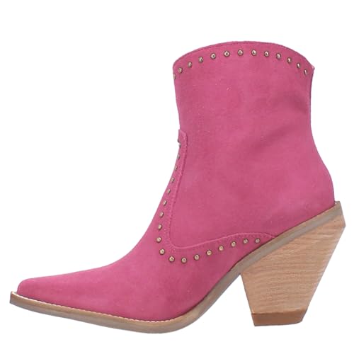 Dingo Classy N' Sassy Damen Stiefeletten, knöchelhoch, 7,6 cm und höher, Braun, Fuchsia Wildleder, 40.5 EU von Dingo