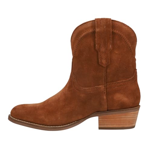 Dingo Tumbleweed Roper Damen-Stiefel, runder Zehenbereich, lässig, niedriger Absatz, 2,5–5,1 cm, Schwarz, Whiskey, 39 EU von Dingo