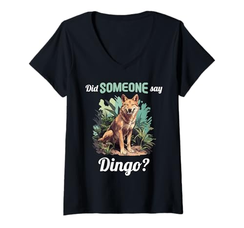 Damen Dingos Dingo T-Shirt mit V-Ausschnitt von Dingos Dingo Tier Shop