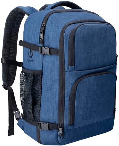 Dinictis 40 l Reise-Laptop-Rucksack für Männer und Frauen, passend für 43.2 cm (17 Zoll) Notebook, Handgepäck, zugelassener Kofferrucksack, wasserabweisend, Reiserucksack, Tagesrucksack, Blau von Dinictis