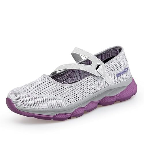 Orthopädische Schuhe Damen Nurse Schuhe Extra Weit Diabetiker Sandalen Damen Damen Slip On Sneaker Slip On Sneakers Damen Walkingschuhe Fitnessschuhe Traillaufschuhe 36-41EU von Dinint