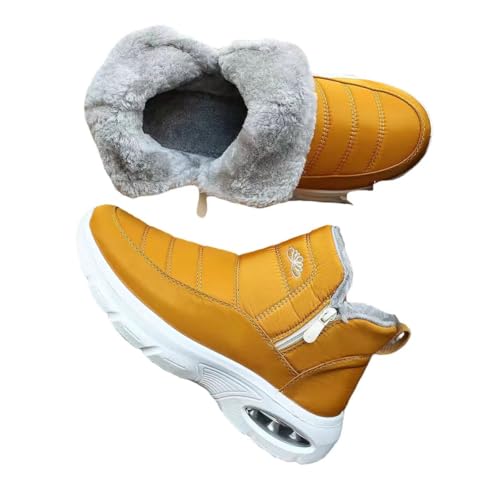 Winterstiefer Damen mit Air Cushion Orthopedic Diabetic Warme Kurzschaft Stiefel Senioren Winter Kurzschaf Diabetiker Wanderschuhe von Dinint